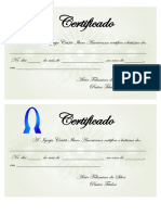 Certificado de Batismo 