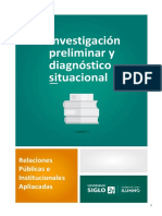Investigación preliminar y diagnóstico situacional en Relaciones Públicas