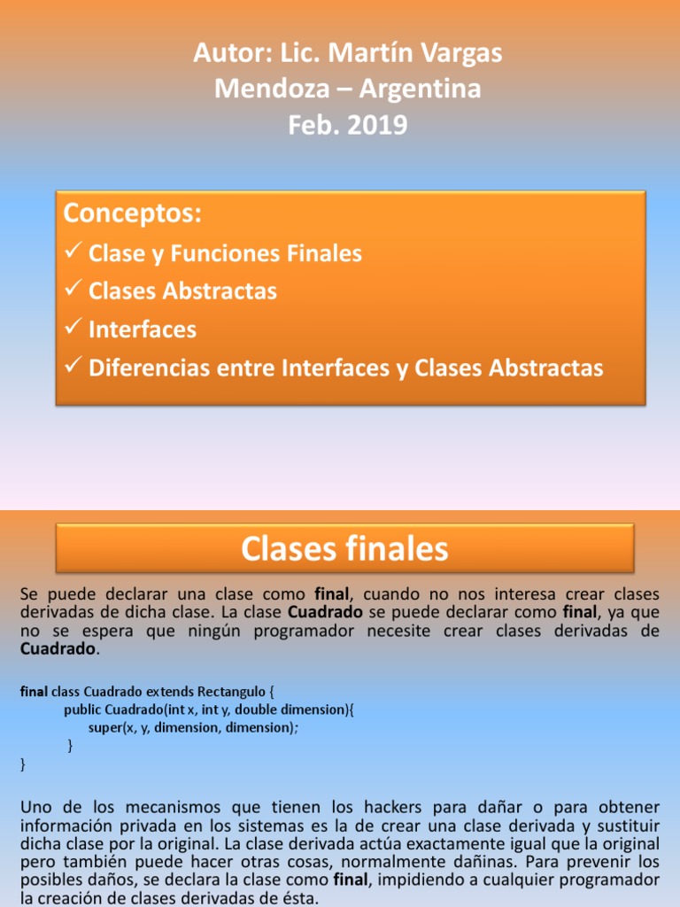 Clases Abstractas vs Interfaces en Java | PDF | Herencia (Programación ...