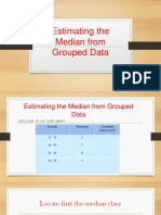 Estimating the Median From Grouped Data