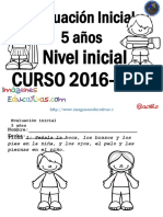 Evaluación Inicial 5 Años 2016 2017