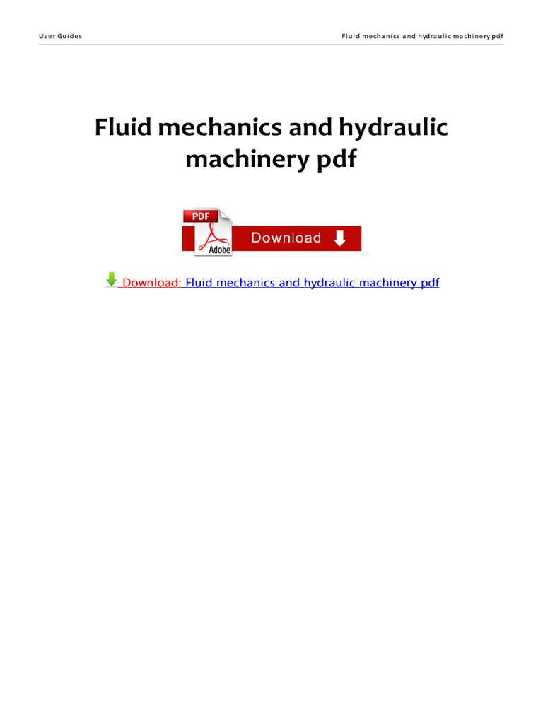 Fluid Mechanics and Hydraulic Machinery PDF | PDF | Fluid Mechanics ...