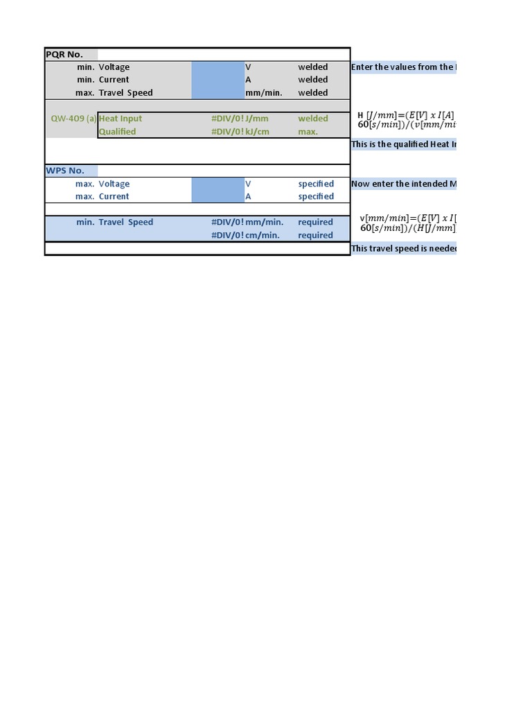 Welding Heat Input Calculation Guide | PDF