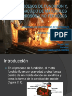 Procesos de Fundicion y Vaciado de Materiales Ferrosos