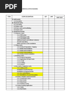 Item Scope Description QTY Unit Material Cost Unit Cost A. Earth Works B. Structural Works