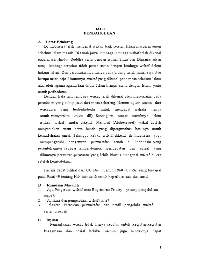 Bab I Pendahuluan A Latar Belakang