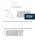 Parts of A Triangle in Terms of Their Relative Positions