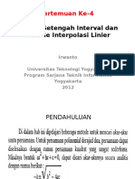 Metode Setengah Interval Dan Metode Interpolasi Linier