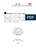 AN ACT Providing FOR THE Modernization, Standardization and Regulation of The Procurement Activities of The Government and For Other Purposes