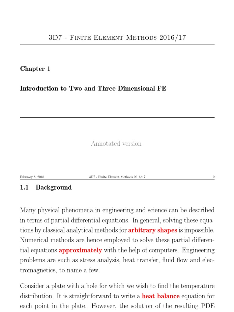3D7Slids1 PDF | PDF | Finite Element Method | Partial Differential Equation