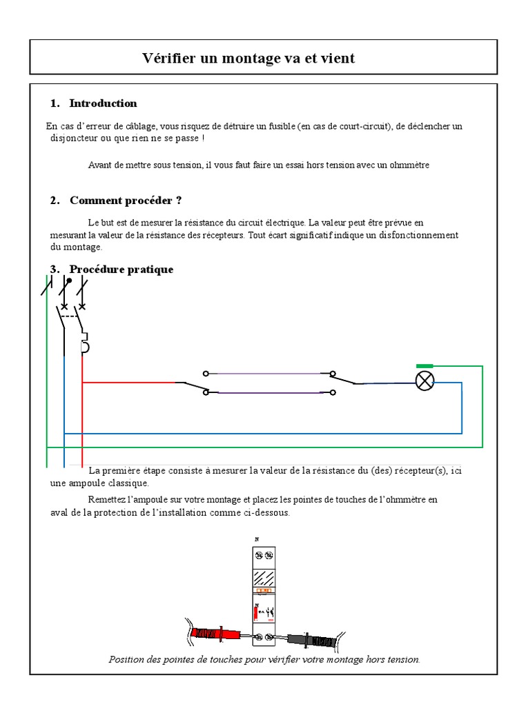 Montage Va Et Vient Pdf