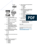 Harry Potter and The Sorcerer's Stone Quiz Worksheet