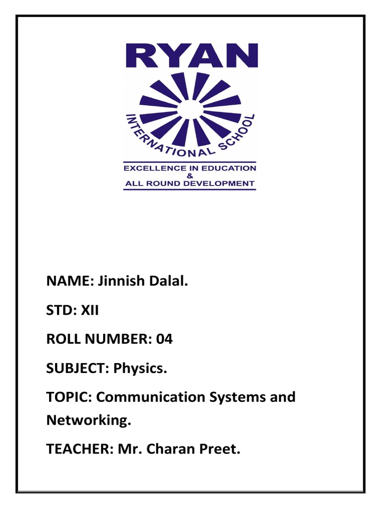 Physics Project Class 12 Isc | PDF | Optical Fiber | Natural Philosophy