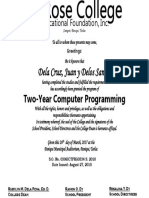 Dela Cruz, Juan y Delos Santos: Two-Year Computer Programming