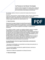 Relacion de Las Finanzas Con Las Nuevas Tecnologías