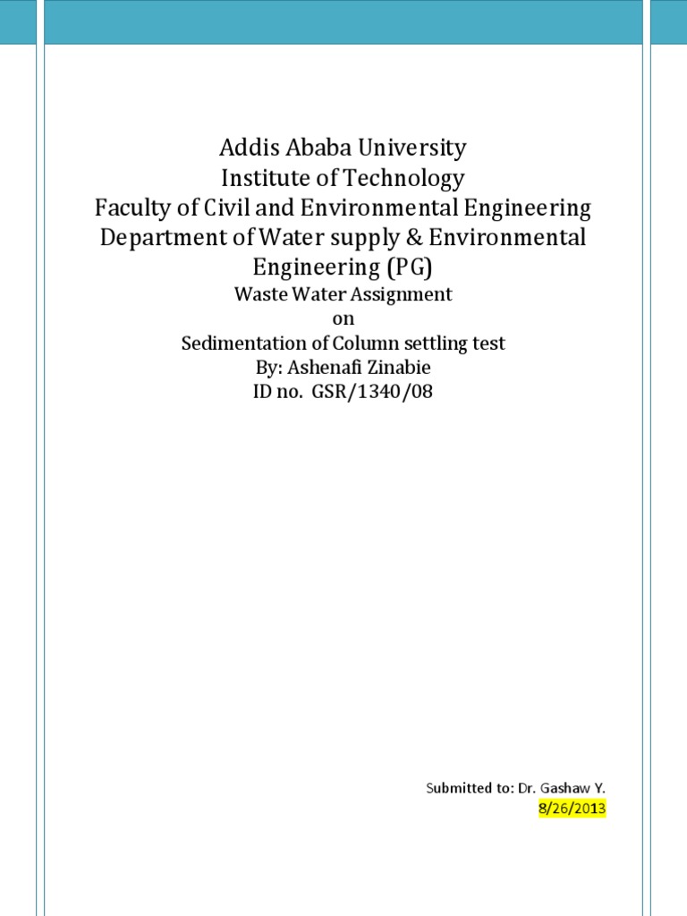 Flocculent Settling Column Test Guide | PDF | Water Treatment ...