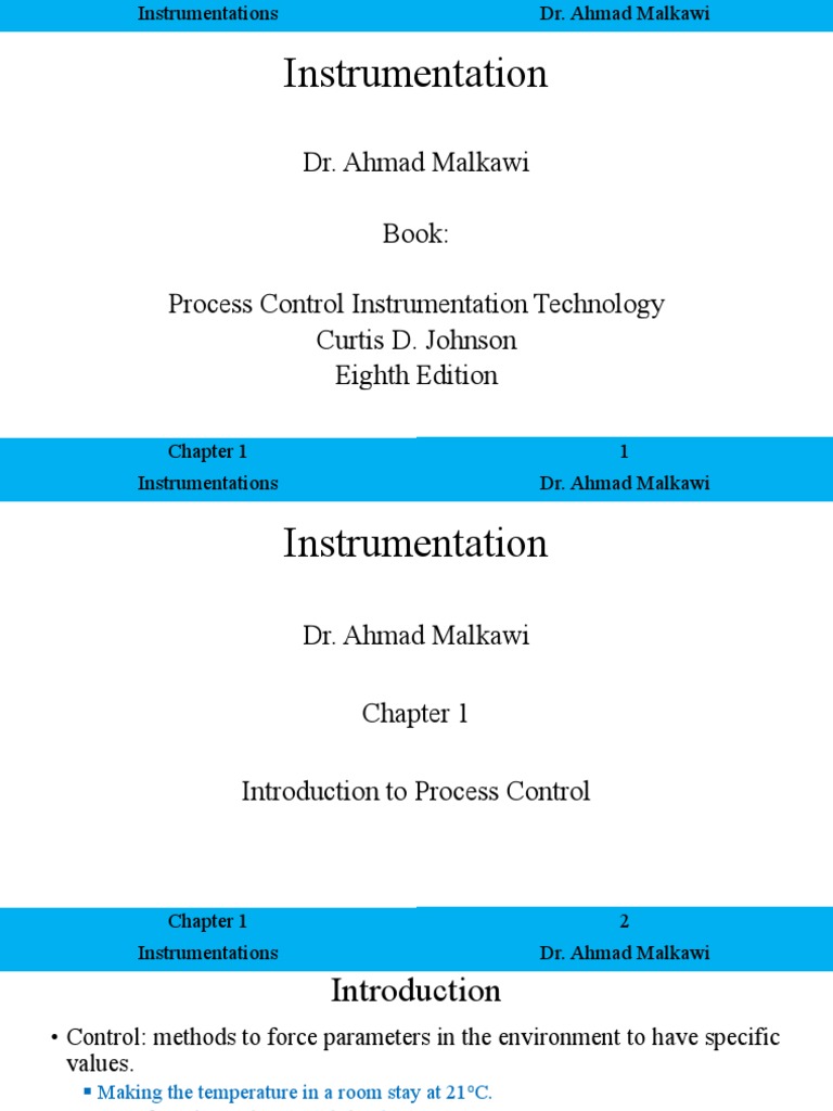 Introduction to Process Control Systems | PDF | Analogue Electronics ...
