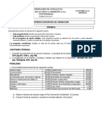 Criterios de corrección para examen de Economía de la Empresa sobre universidades de Andalucía (2016