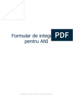 Formular de Integritate Pentru ANI