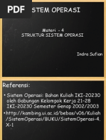 Download Mata Kuliah Sistem Operasi Materi - 4 Struktur Sistem Operasi by IndraSufian SN39946578 doc pdf