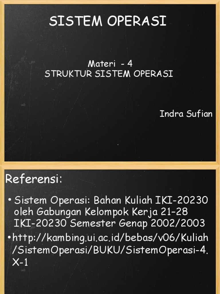 Struktur Sistem Operasi