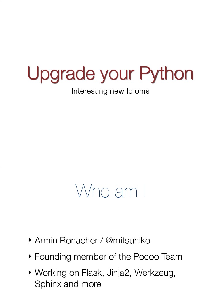 Python Idioms | PDF | Class (Computer Programming) | Python ...