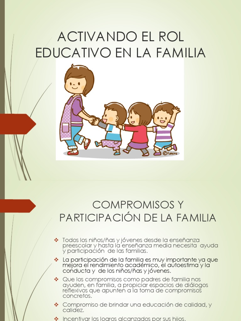 Rol Educativo de la Familia en la Escuela | PDF | Cambio | Ciencia ...