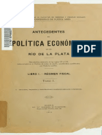 Antecedentes de Política Económica en El Río de La Plata Tomo I, 1915