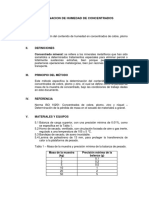 Implementacion Determinacion de Humedad en Concentrados