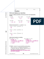 Sum and Difference Identities Practie 7.3 PDF