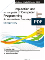 Basic Computation and Principles of Computer Programming An Introduction To Computing Wbut Scanned