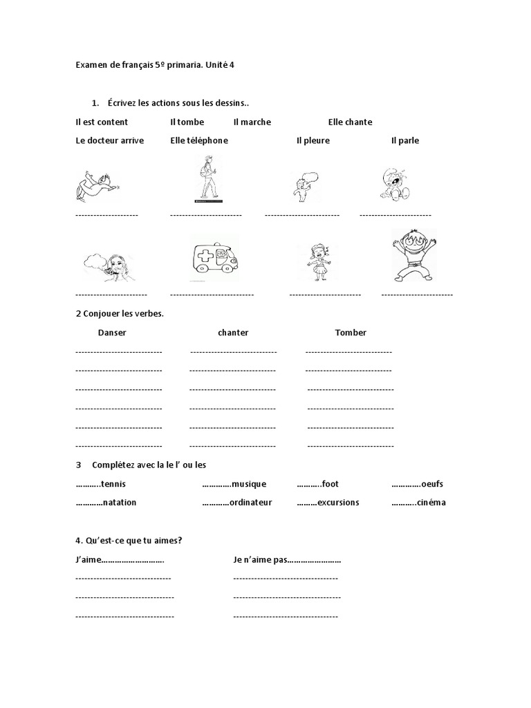 Examen de Francés PDF