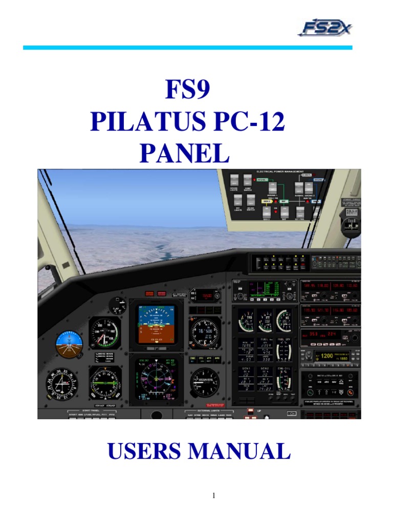 PC-12 PANEL Users Manual | PDF | Altimeter | Measuring Instrument