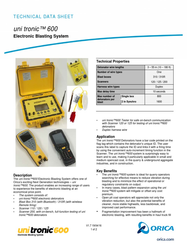 Uni Tronic 600 System TDS (North America) ENG v2 - 1 | PDF | Image ...