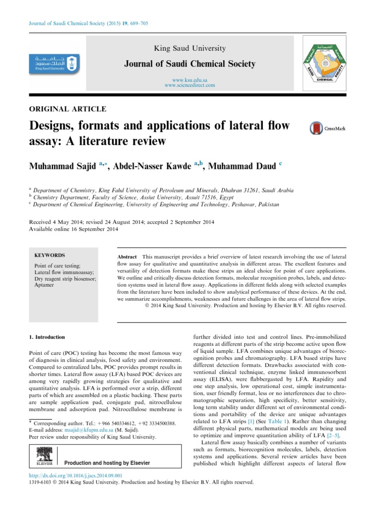 Lateral Flow Assay: Design and Applications | PDF | Nanoparticle ...