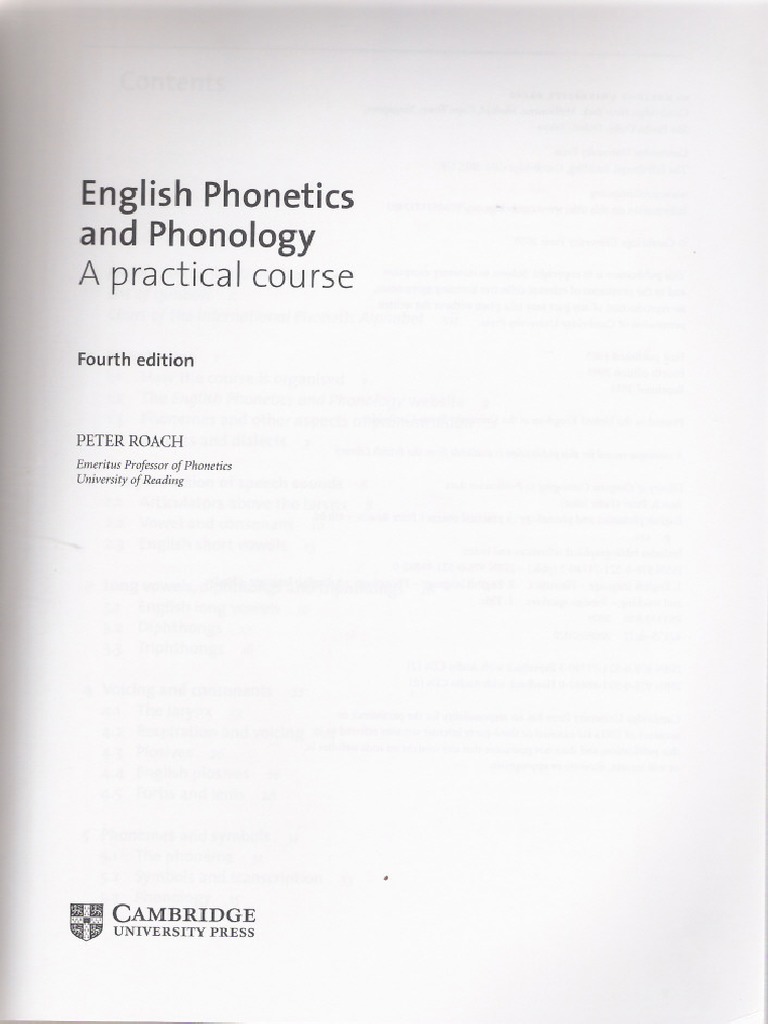 Peter Roach Phonetics And Phonology Pdf