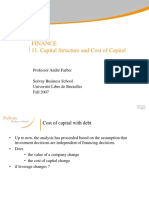 Finance Cost of Capital and Leverage