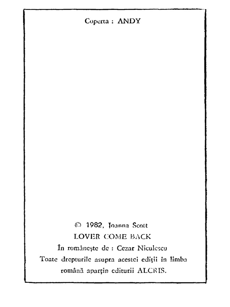 Joanna Scott Iubire Regasita PDF