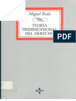 Teoría Tridimensional del Derecho — Miguel Reale