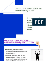 Cultural Aspects and Norms-An Informational Study at RBS: Presentation