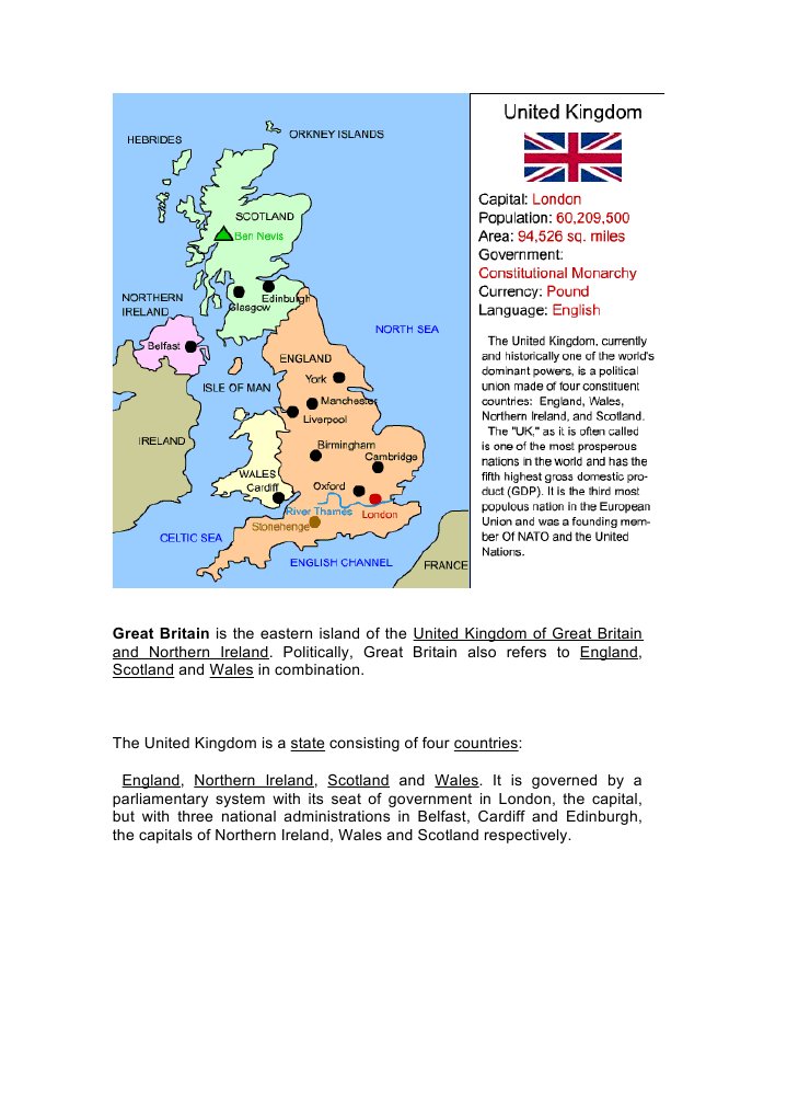 Overview of Great Britain and the UK | PDF