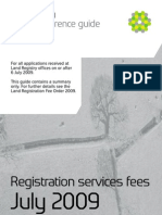 'Land Registration Services and Fees' From Land Registry