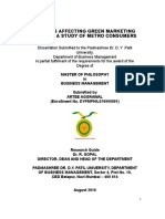 Factors Affecting Green Marketing in India A Study of Metro Consumers Artee Agarwal