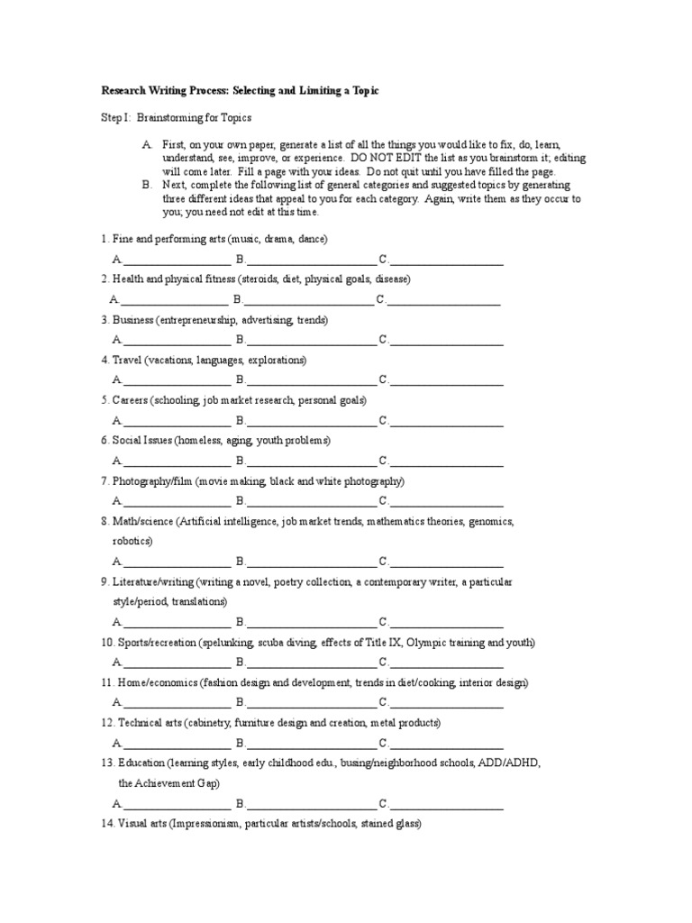 Topic Selection in Research Writing | PDF | Science | Teaching Mathematics