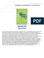 Quimica Clinica Principios Procedimientos Y Correlaciones