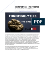 Thrombolytics For Stroke