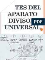 Partes aparato divisor universal