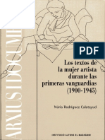 Nuria Rodríguez Calatayud - Archivo y Memoria Femenina. Los Textos de La Mujer Artista Durante Las Primeras Vanguardias (1900 – 1945)