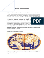 Evaluacion Historia Geografia I Tema I