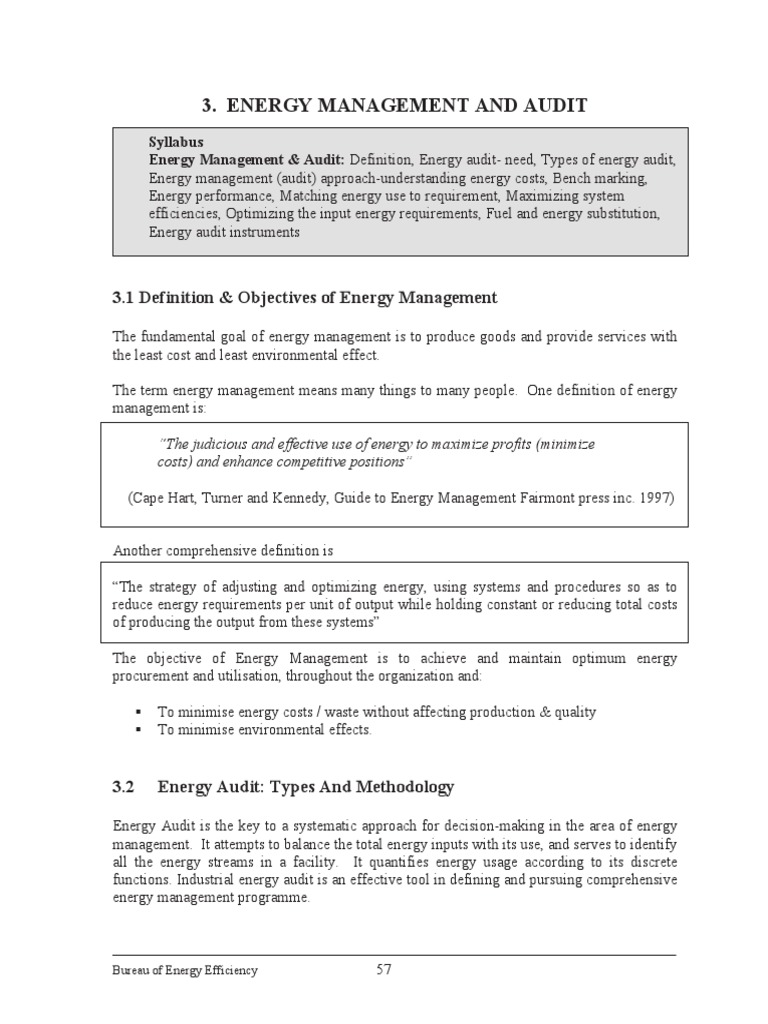3. Energy Management And Audit Energy Management Audit